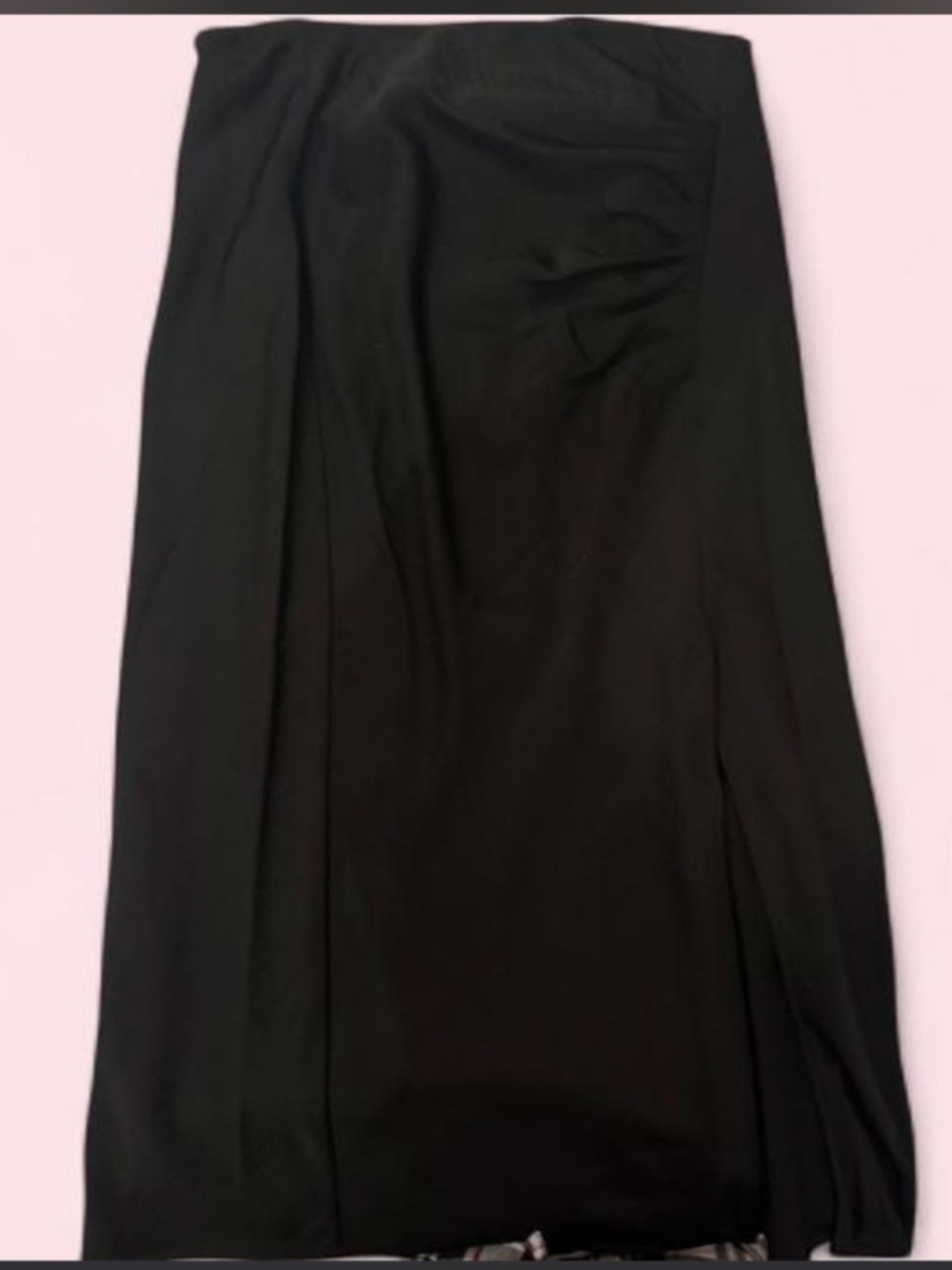 A New Day black satin midi skirt